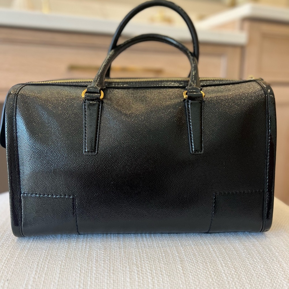 Tory Burch Black Satchel with Gold Hardware - Picture 2 of 3